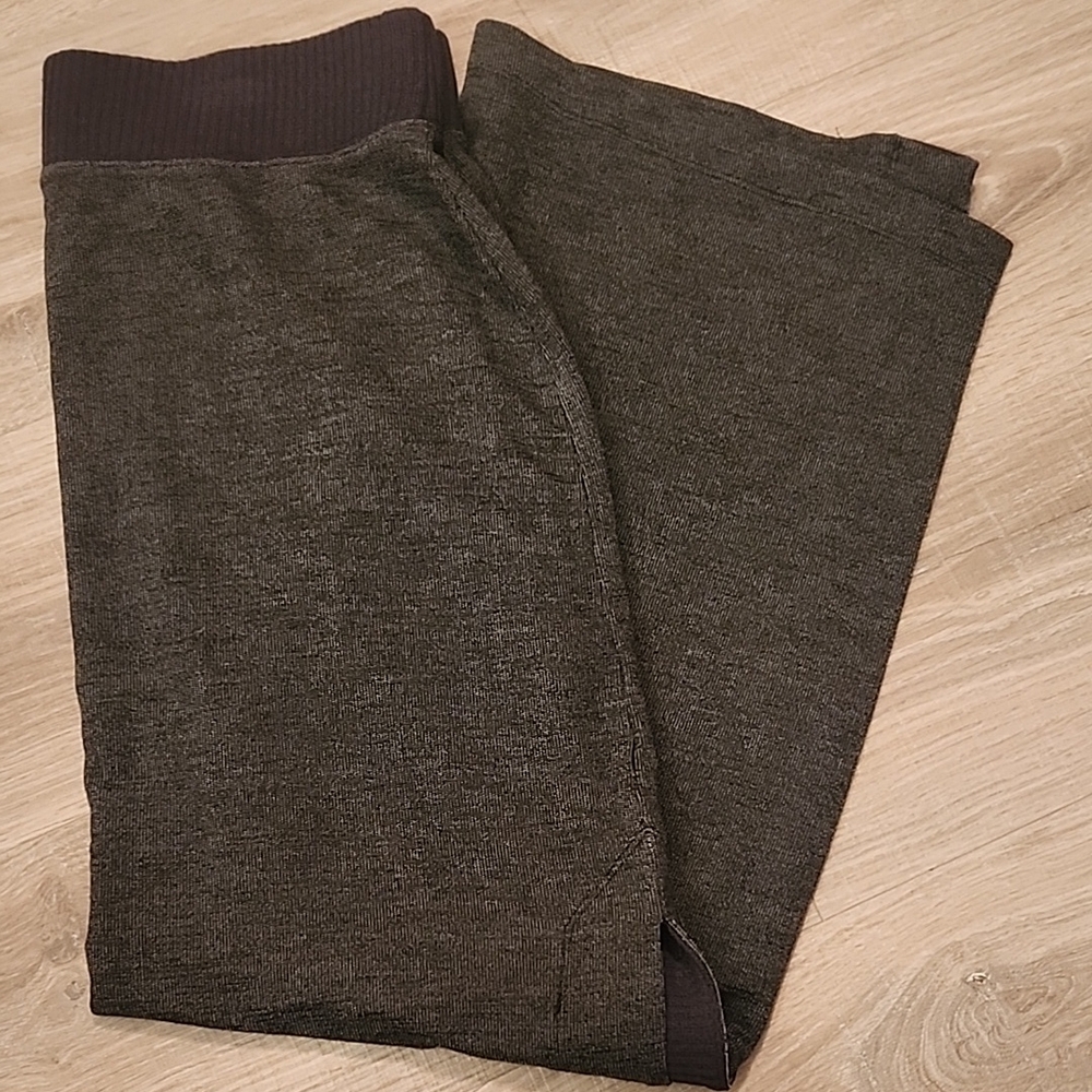 Elie Tahari Heather Black Soft Maxi Skirt With Side Slit